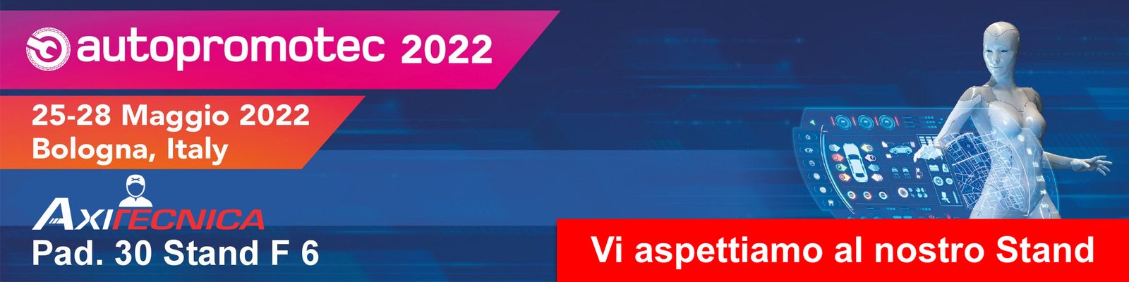 Il banner WDB per Autopromotec 2022: 25-28 maggio, Bologna, padiglione 30 stand F6